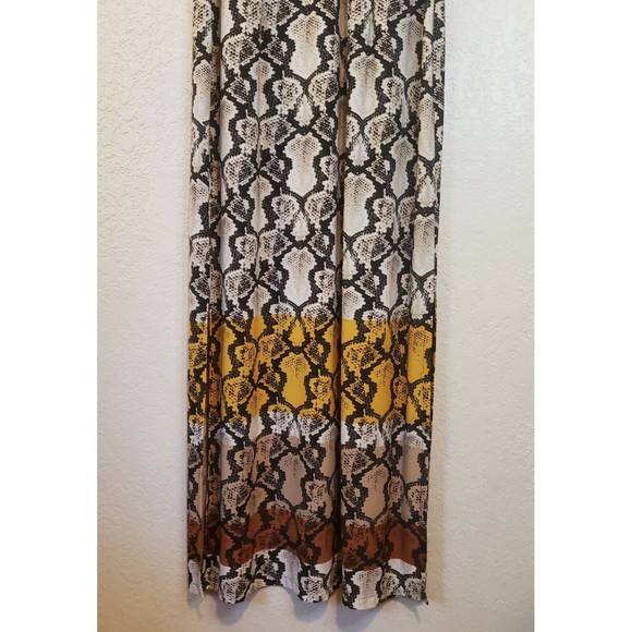 MSK Maxi Dress Snakeskin Print Sleeveless gold - Picture 7 of 10